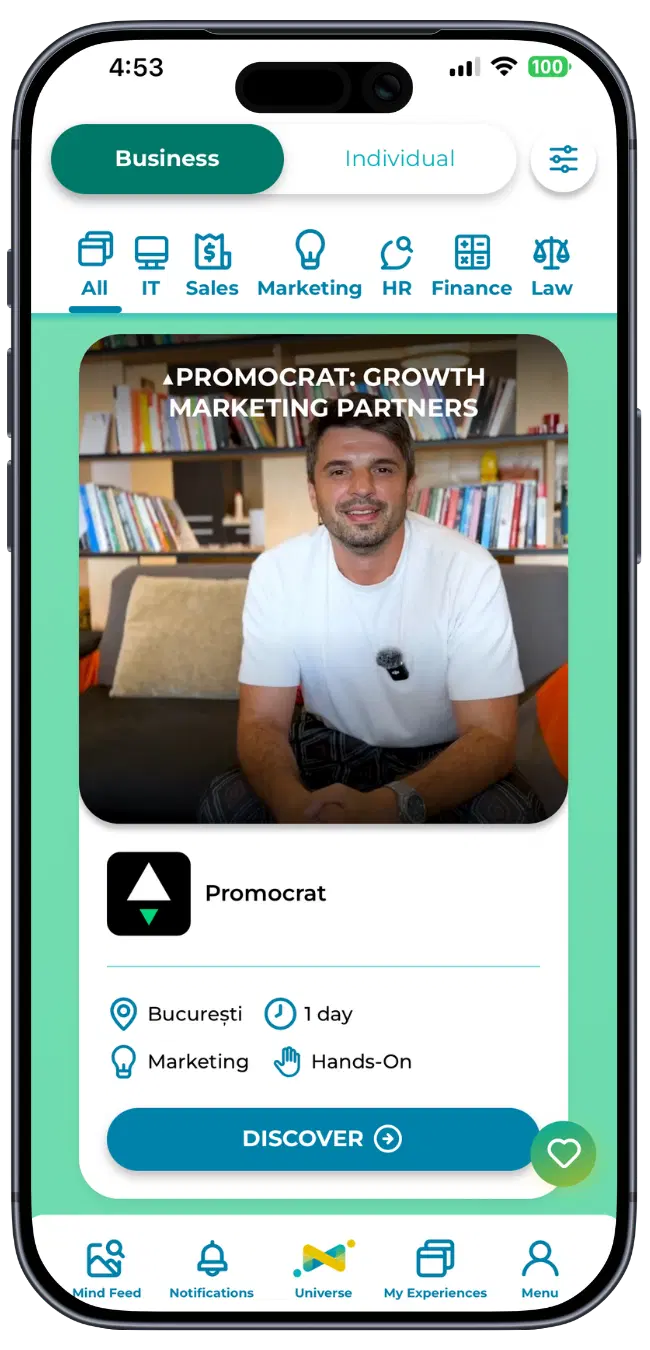 Exminds App Feed Preview